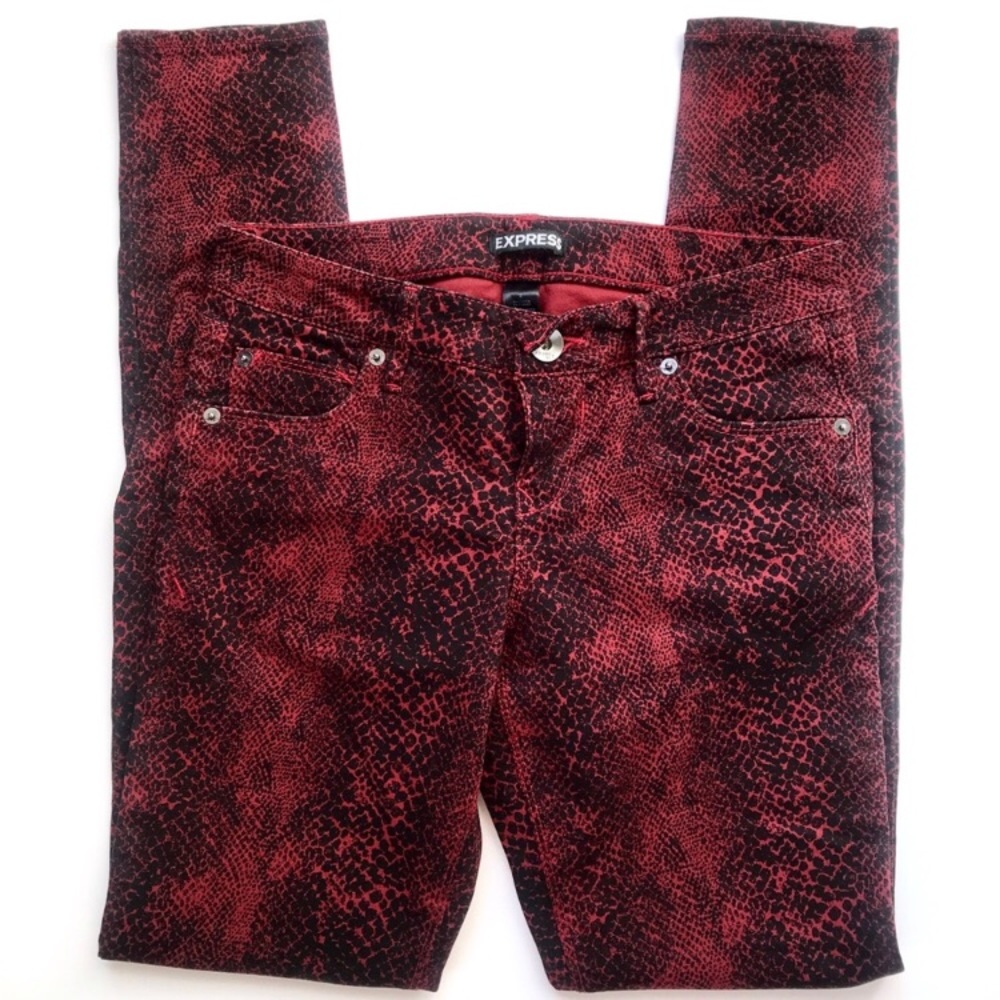Express Snakeskin/Python Jeans - Picture 3 of 4
